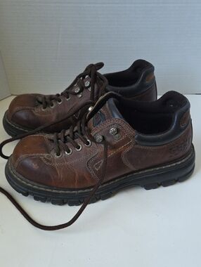 GBX Shoes Mens Brown Leather Chunky Y2K Vintage Grunge Lug Sole Gorpcore Size 11